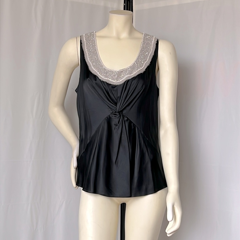 MAGASCHONI SILK TOP AND BEADING TOP